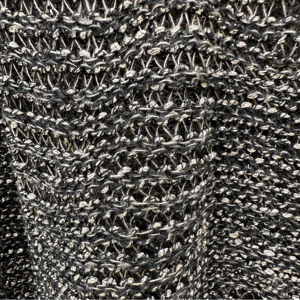 Eileen Fisher Italian Yarn Linen Blend Charcoal Cowl Neck Sweater size L - Picture 10 of 11
